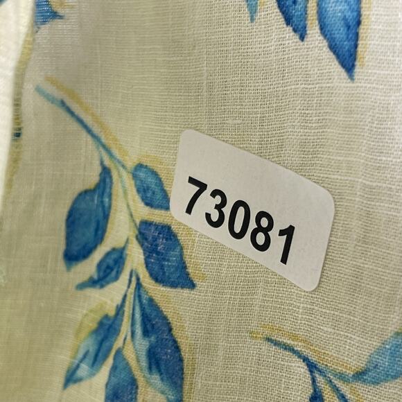 J.JILL Top PM Petite Love Linen Watercolor Printed Pintuck 3/4 Sleeve Yellow - Picture 13 of 13